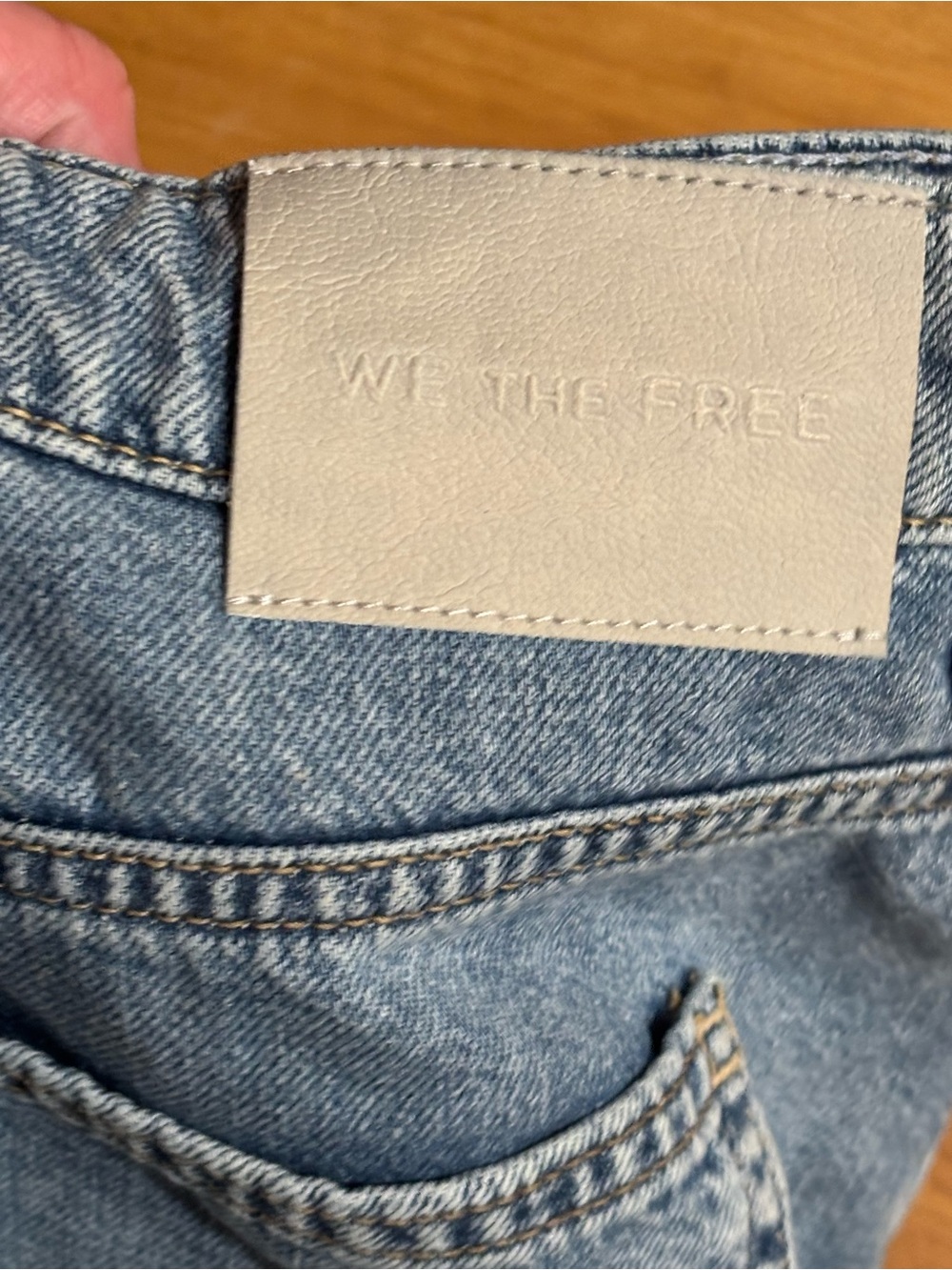 We The Free Light Blue Denim Wide Leg Jeans